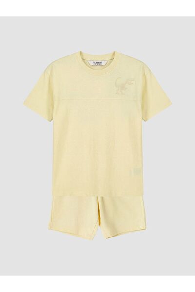 LC Waikiki Σετ για αγόρια LCW Kids με στάμπα δεινοσαύρων, μπλουζάκι και σορτς