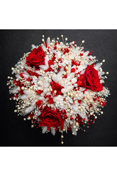 Eventistore Buchet de flori de catifea roșie