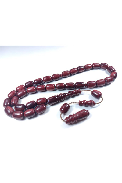 İskeçe Tesbih Emina Rişvani Masterpiece Handcrafted Signature Crimped Amber
