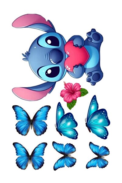 telaşe memuru Stitch Yenilebilir Pasta Süsü - Stiç Pasta Resmi ve Baskısı Yen...