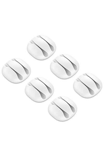 deleyCON Σετ 6 μαύρων αυτοκόλλητων οργανωτών καλωδίων MK5542