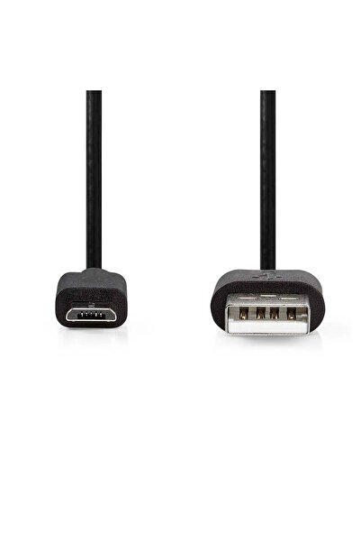 Nedis Cablu USB 2.0 USB-A - Micro USB 2m AWG28/24 negru CCGL60500BK20