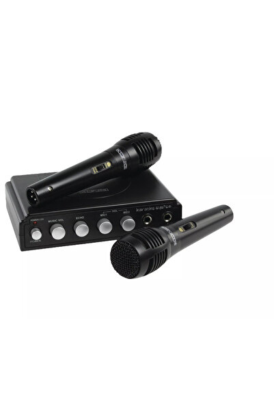 KONIG Tools Μίκτης καραόκε με 2 μικρόφωνα μαύρος Konig