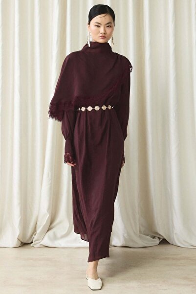 ASEDE Εισαγόμενο φόρεμα Aller Premium με δαντέλα και ζώνη