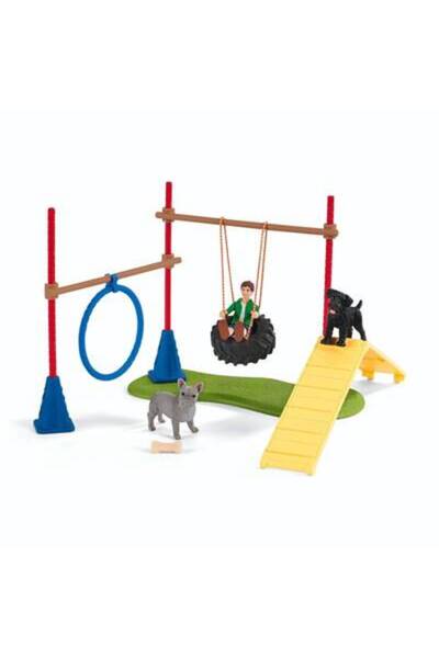SCHLEICH Джукари Фарм Уърлд 42536 Тренировка за аджилити на кученца