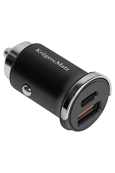 Kruger&Matz Încărcător auto USB / USB tip C QC3.0 PD 30W KM0871