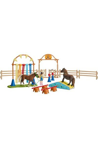 SCHLEICH Джукари Фарм Уърлд 42481 Тренировка за ловкост на понита