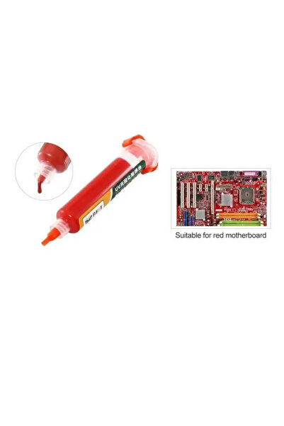 vidsel Vopsea rosie /masca protectie lipire PCB fotosensibila UV 10ml BST-UVH...