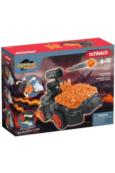 SCHLEICH Играчка кола Schleich, Lava Crashmobile, многоцветна, 17 см, комплек...
