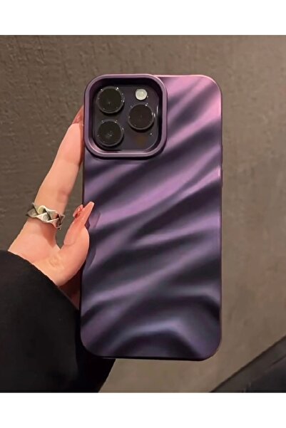 FİŞNEİLETİŞİM İPHONE 16 PROMAX UYUMLU DALGALI DESENLİ KABARTMALI HOLOGRAMLI M...