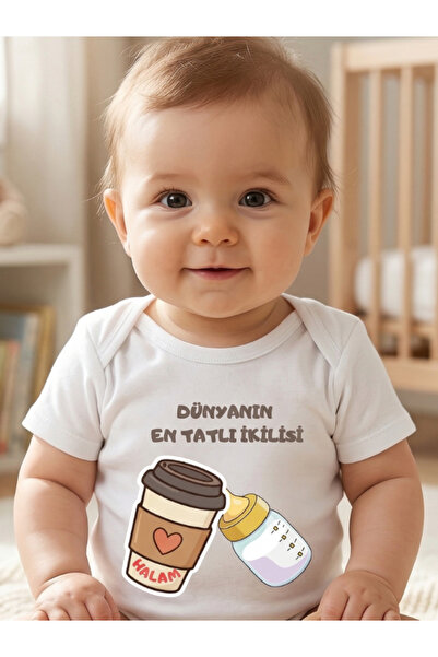 EGGBABY بدلة أطفال مطبوعة عليها هالا بتصميم مضحك بطابع هالم، مصنوعة من القطن ...