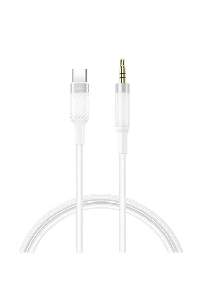 Xo Καλώδιο ήχου βοηθητικό Type-C σε 3.5mm Jack 1μ alb XO-NB-R279B