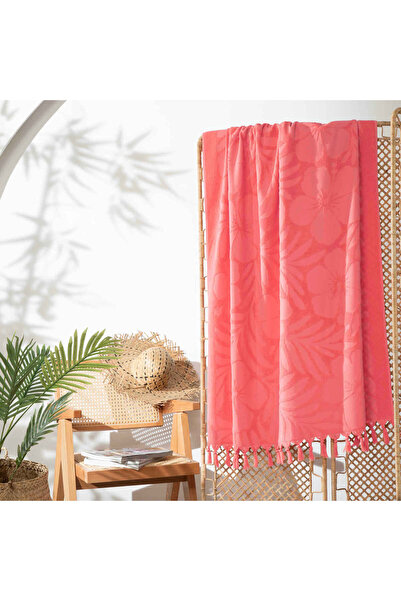Linens Prosop de plajă Tropical 90x170 cm Roz