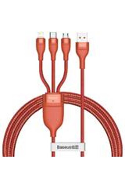 Baseus Σειρά Flash 3 σε 1, micro USB / Lightning / USB-C, 5A, 1.2μ, Πορτοκαλί