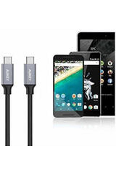 AUKEY Καλώδιο Δεδομένων CB-CD6 USB 2 μέτρα USB C - USB C Μαύρο, Γκρι