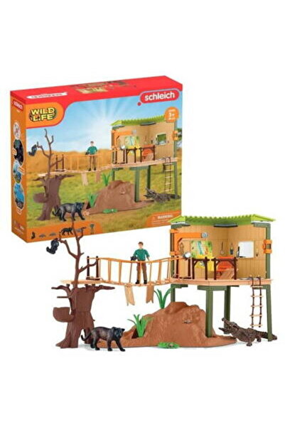 SCHLEICH Комплект за игра, Станция за диви приключения, Шлайх, диви животни, ...