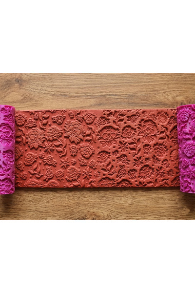 Atölye Dekupaj Model 145 -Krizantem Çiçeği Deboss & Emboss İkili Set - Polime...