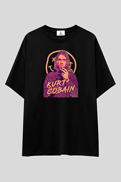 UmbraWear Nirvana Kurt Cobain t Shirt |   Unisex 100% Cotton Black Printed Gr...