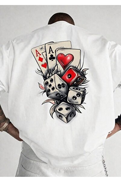 Marco Fresco Ανδρικό μπλουζάκι μεγάλου μεγέθους με στάμπα παιχνιδιού των ζαρι...