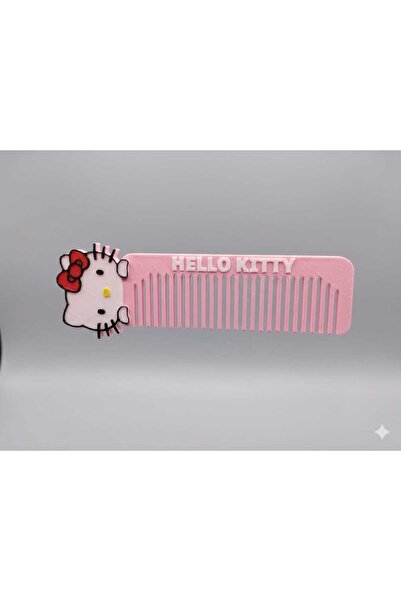ÇETİN ASM Hello Kitty Temalı 3D Tasarım Pembe Çocuk Saç Tarağı
