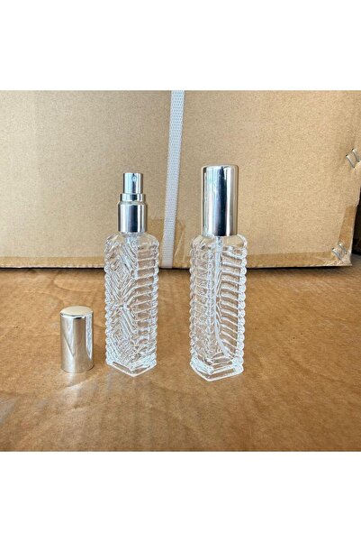 Ahsa Ticaret 5 ADET \ 10 ML GRİ KARE DESENLİ CAM TÜP PARFÜM ŞİŞESİ - NİŞAN, S...