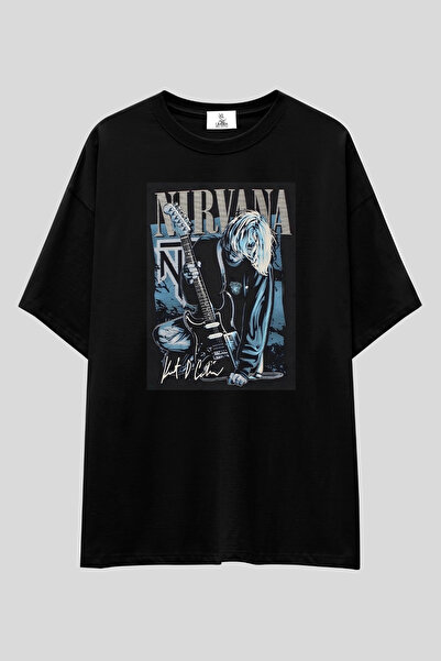 UmbraWear Nirvana Kurt Cobain t Shirt |   Unisex 100% Cotton Black Printed Gr...