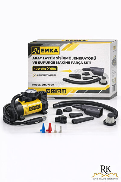 Emka Araç Lastik Şişirme Jeneratörü ve Süpürge Makine Parça Seti