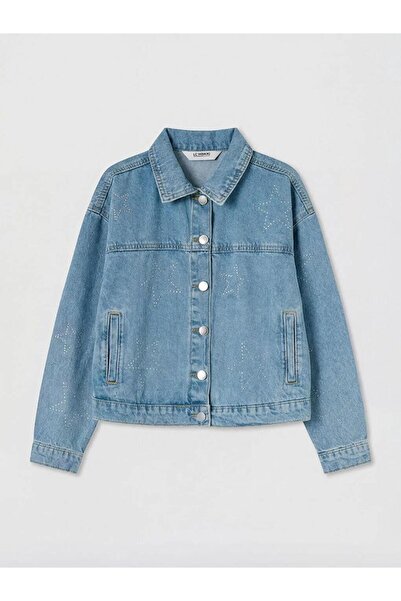 LC Waikiki Κοριτσίστικο τζιν μπουφάν με πέτρες (S6)