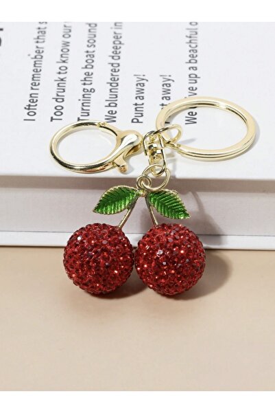 VEYA Crystal-studded cherry keychain – a stylish bag accessory and a cute tou...