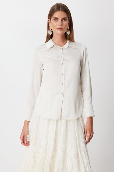 Rain and River Ekol Detailed Polo Collar Shirt