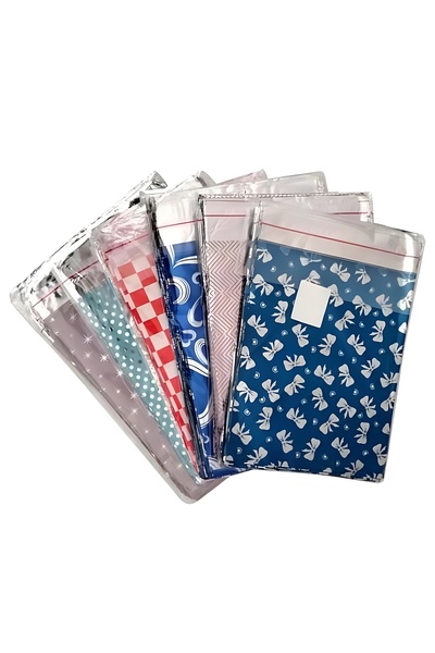 SETBEAUTY 100 Pieces 12X17 cm Gift Bags with Metallized Tape