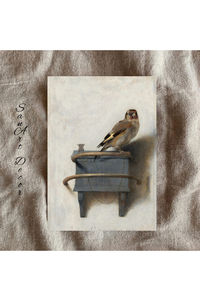Sanart Vintage αφίσα, Αφίσα με πουλιά, Καλλιτεχνική εκτύπωση, Αφίσα τοίχου, Ρ...
