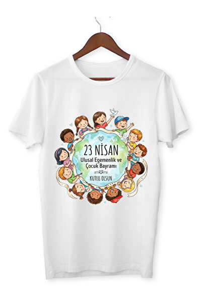 ALPŞAN TİCARET Μπλουζάκι 23 Απριλίου Μπλουζάκι 23 Απριλίου Λευκό μπλουζάκι γι...