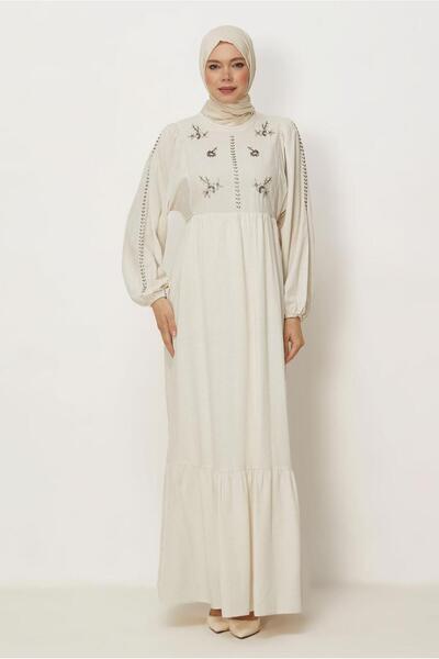 Alvina ΦΟΡΕΜΑ ΑΠΟ ΛΙΝΟ ΜΕ ΔΙΑΚΟΣΜΗΣΗ ΜΕ ΚΟΡΔΟΝΙΑ 45747