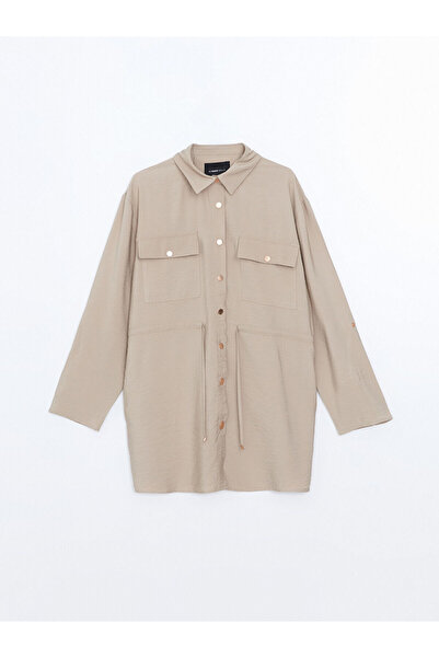 LC Waikiki Lcw Grace Beige Women's Shirt Jacket with Nevavm Difference - S560...