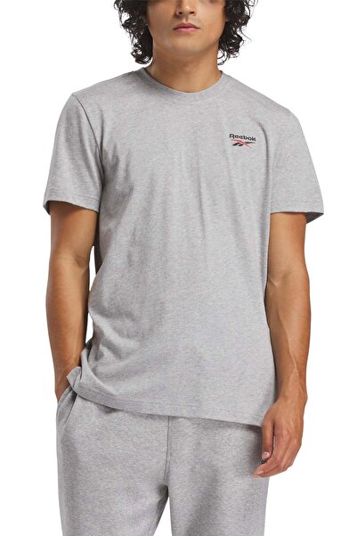 Reebok ID SMALL LOGO TEE Gri Erkek Kısa Kol T-Shirt