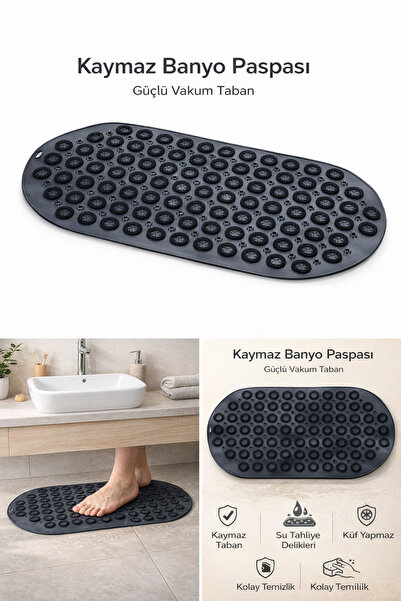 evolis kitchen 1 Adet Islak Zeminlerde Vantuzlu Banyo Ve Duş Kaydırmaz Paspas...