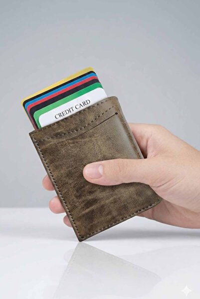 vynor atelier Πορτοφόλι Κάρτας Μεκινόζ με Προστασία RFID και Αυτόματο Μηχανισ...