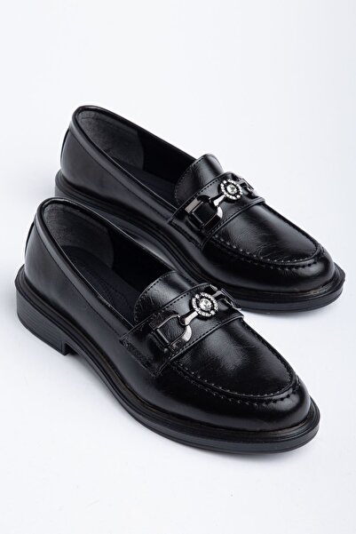 Hayalimdeki Ayakkabı Γυναικεία Loafer παπούτσια Naty Rome Μαύρα λουστρίνι με ...