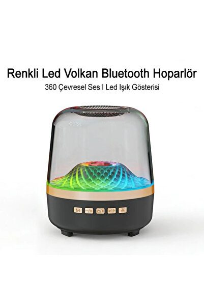 Yenimiyeni Parti Kamp İçin TWS Özellikli Renkli Led Işıklı Bluetooth Hoparlör...