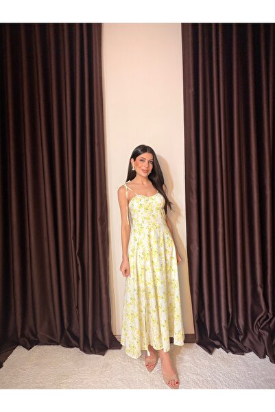 LOISY Γυναικείο Φόρεμα Çicek Με σχέδιο Ρυθμιζόμενη τιράντα τεμαχίων