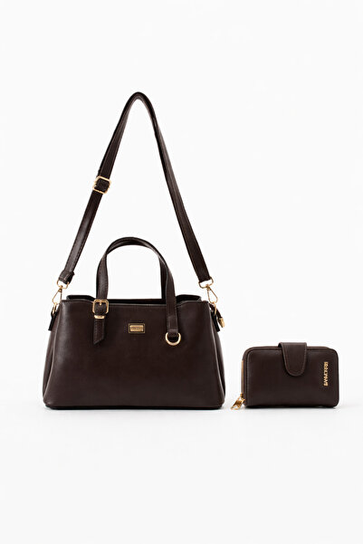 Sanmorris Γυναικεία τσάντα χειρός και ώμου από συνθετικό δέρμα, κομψού σχεδια...