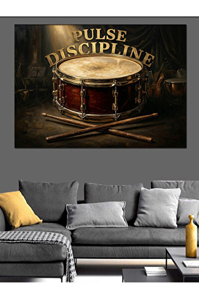 Artmeg Set de tobe scrise Pulse Discipline, pânză decorativă - masă din lemn MDF