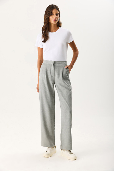 VENA Kadın Rachel Bisiklet Yaka Slim Fit Basic Tişört - Beyaz