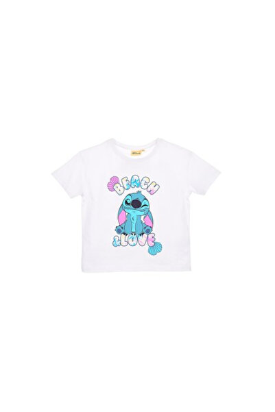 Lilo & Stitch Tricou din bumbac cu mânecă scurtă, Stitch Beach & Love