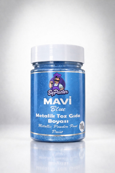 By Paster Yenilebilir Metalik Toz Gıda Boyası Mavi 10 Gr