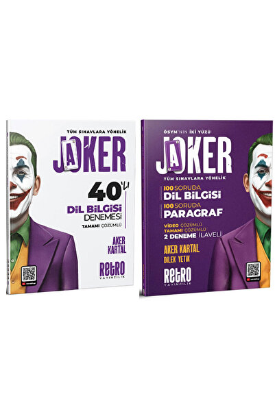 RETRO YAYINCILIK TÜM ÖSYM SINAVLARI İÇİN DİL BİLGİSİ 40 LI DENEME + JOKER Par...