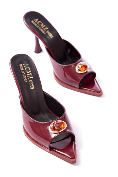 ACMZ SHOES Σανδάλια με μυτερή μύτη και τακούνι, με διακοσμητικά στοιχεία από ...