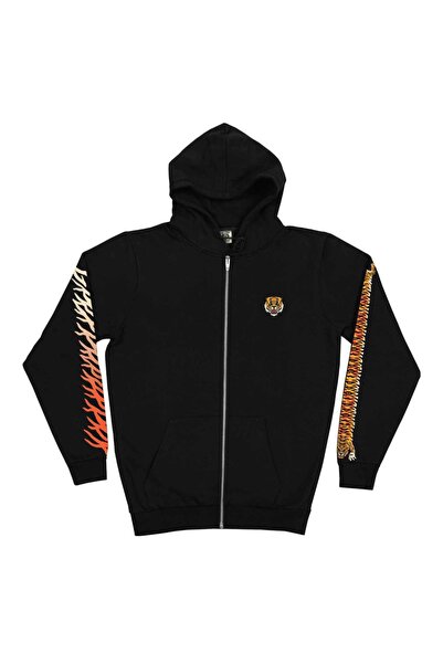 The Dudes Τάιγκερ Μπερ Κλασικό Φούτερ με Φερμουάρ Μαύρο L