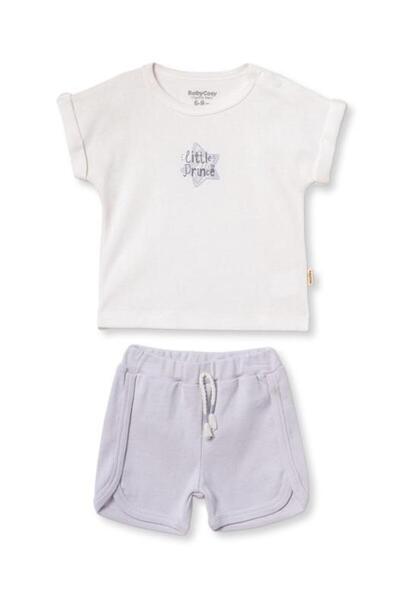 BabyCosy Organic Wear طقم تي شيرت وبنطلون للأطفال بأكمام قصيرة، 100% قطن، سلس...